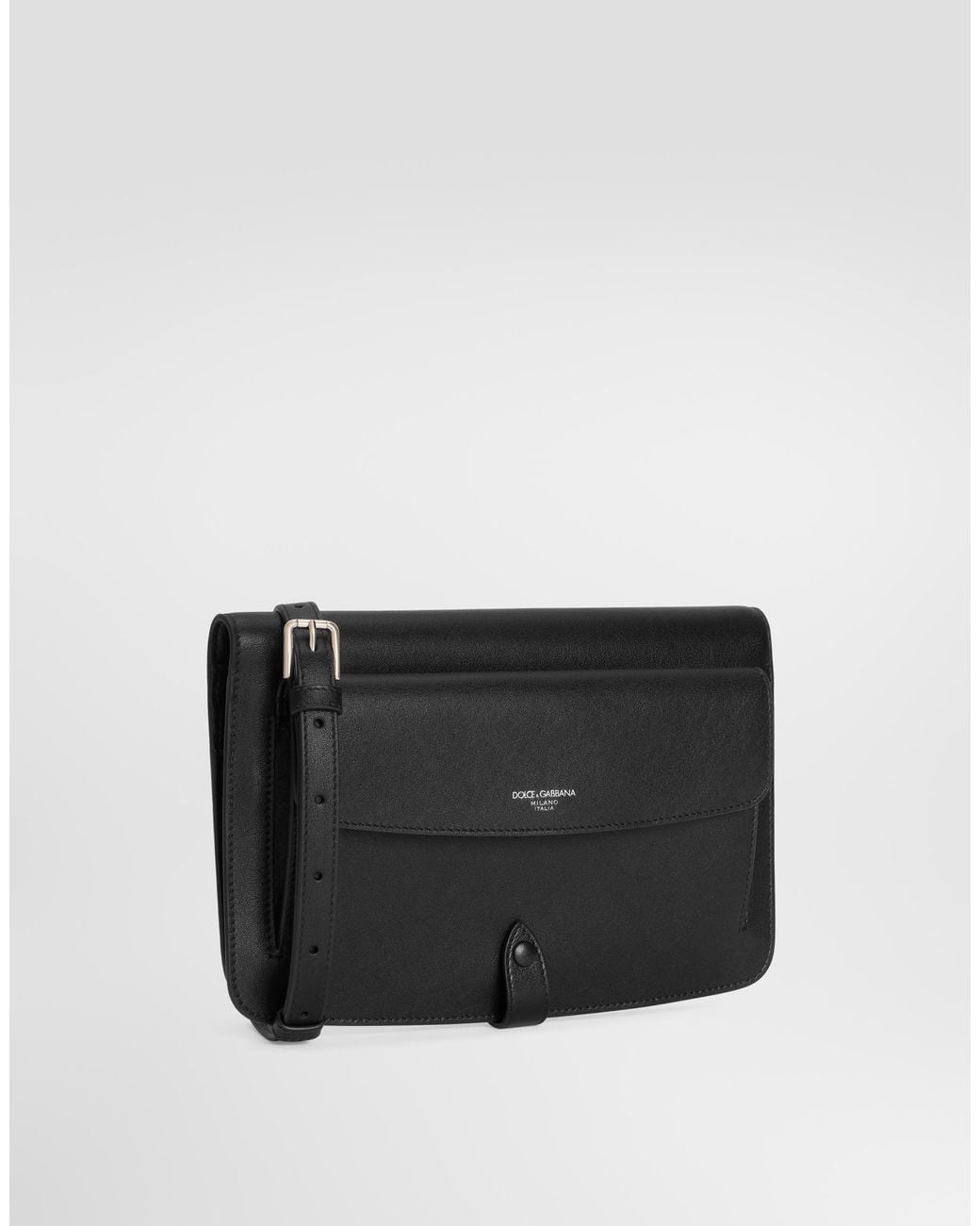 Dolce & Gabbana Black Calfskin Clutch Bag for men