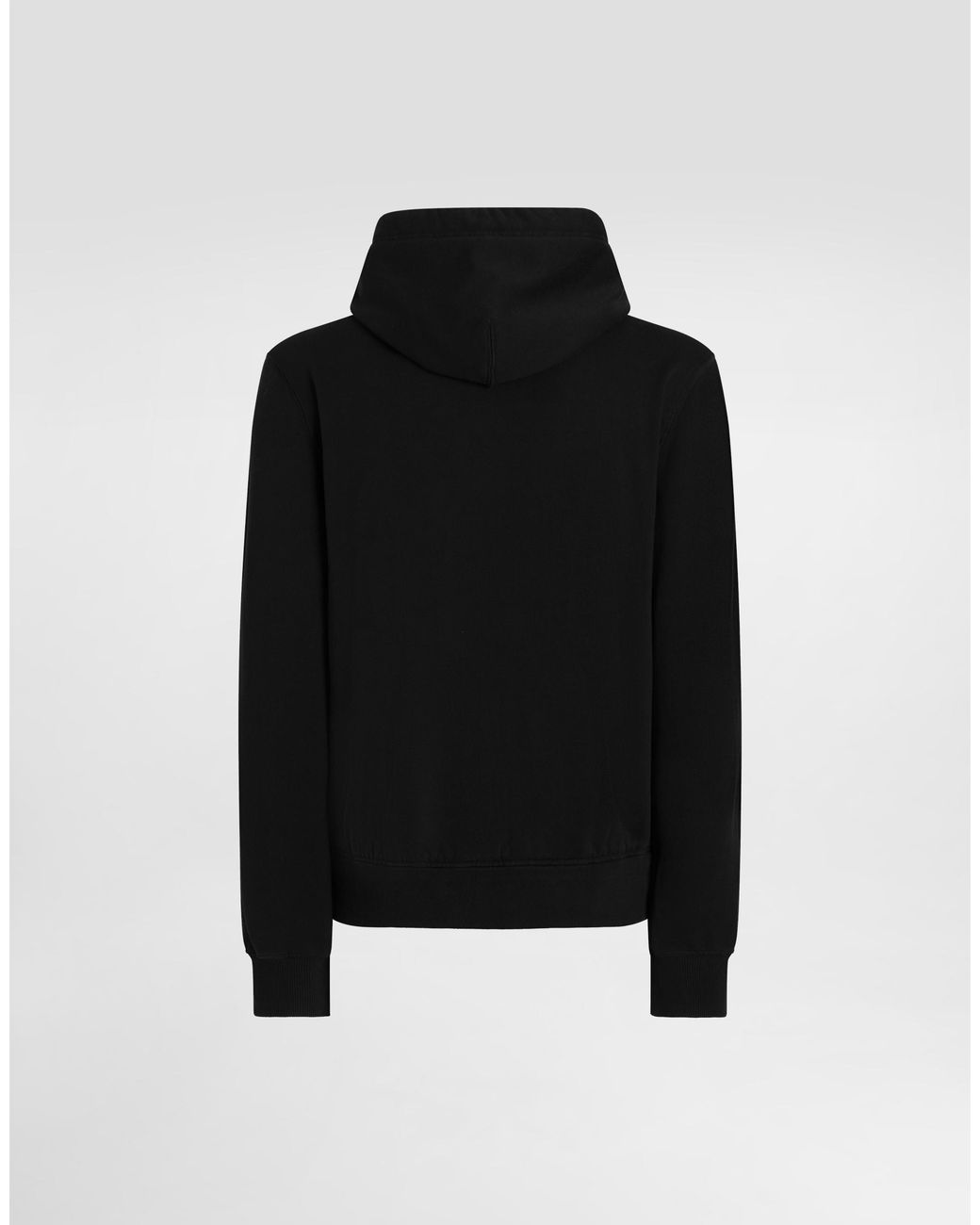 Dolce & Gabbana Black Jersey Sweatshirt With Heraldic Patch for men