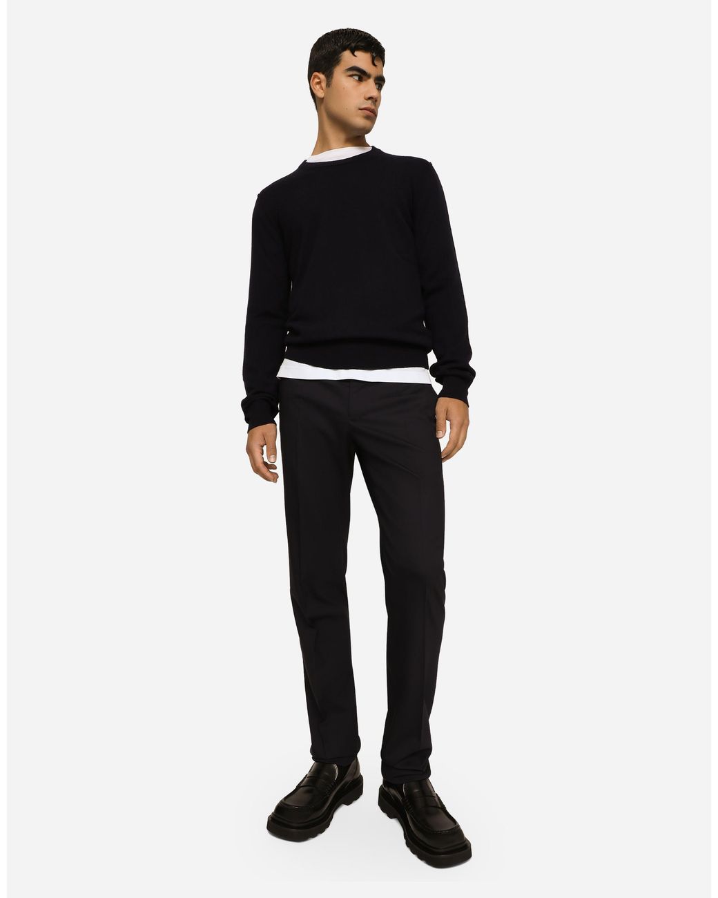 Dolce & Gabbana Blue Pull Girocollo for men