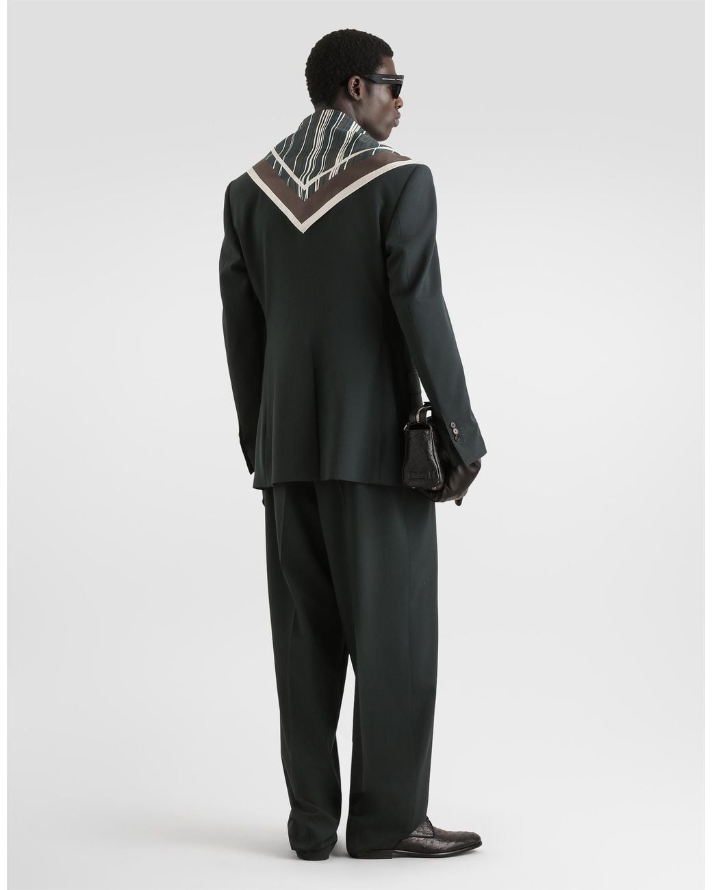 Dolce & Gabbana Green Martini Silk Twill Shirt for men