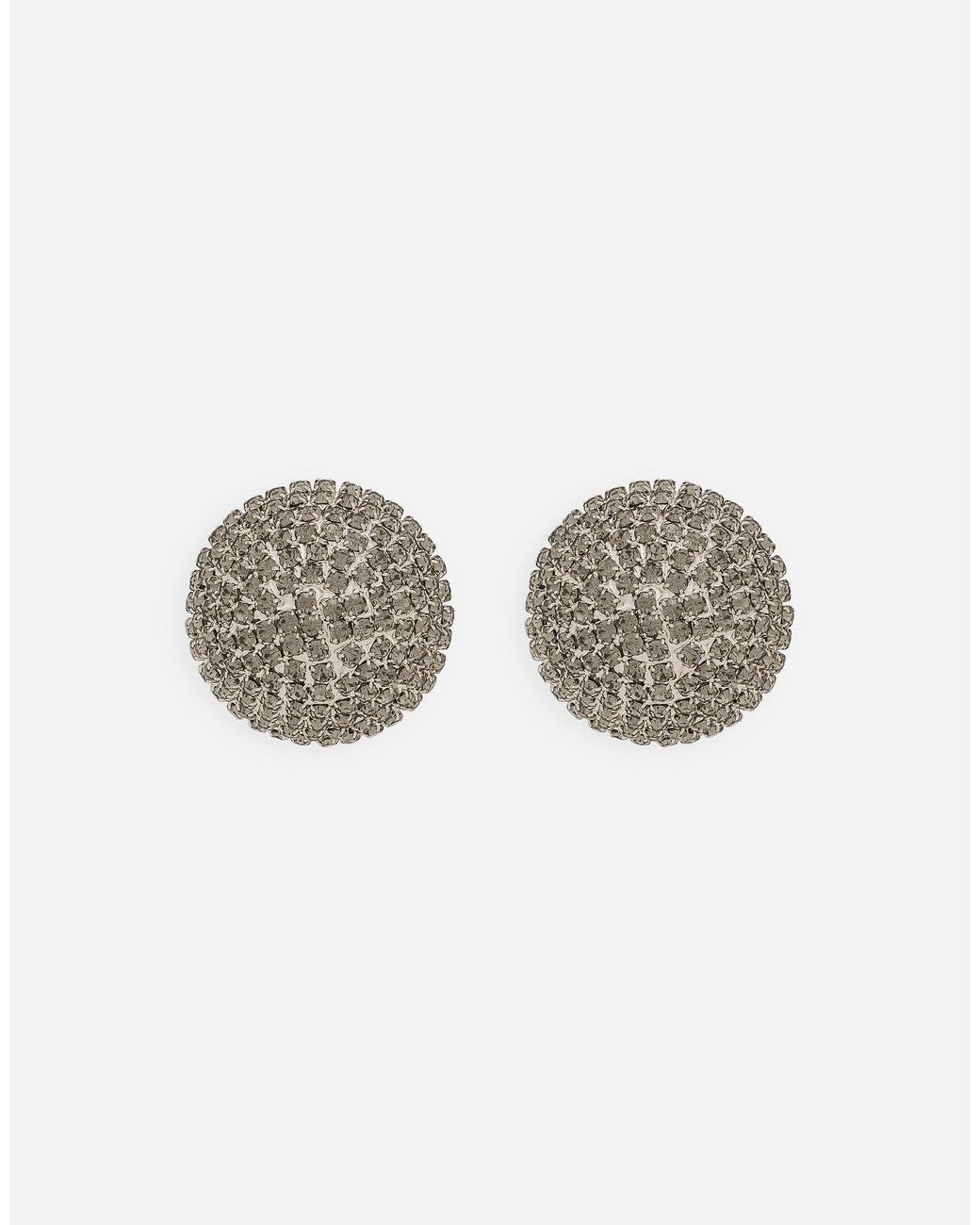 Dolce & Gabbana Metallic Crystal-Embellished Clip-On Earrings