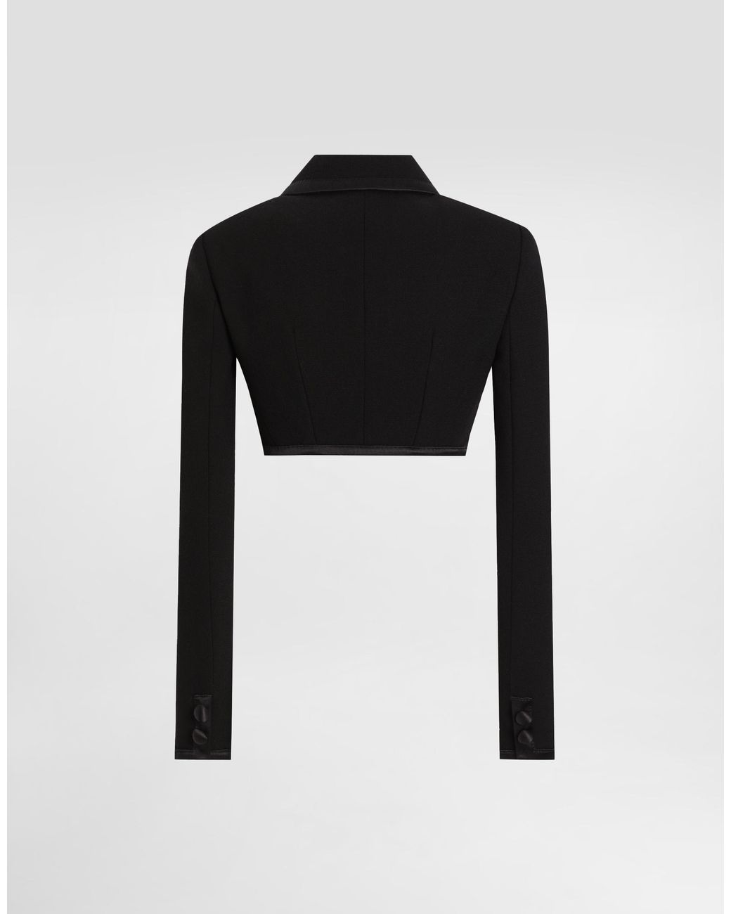 Dolce & Gabbana Black Short Wool Crepe Jacket