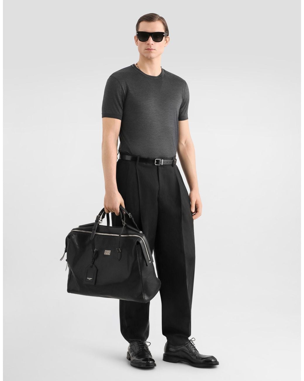 Dolce & Gabbana Black T-Shirt M/Corta Giro for men