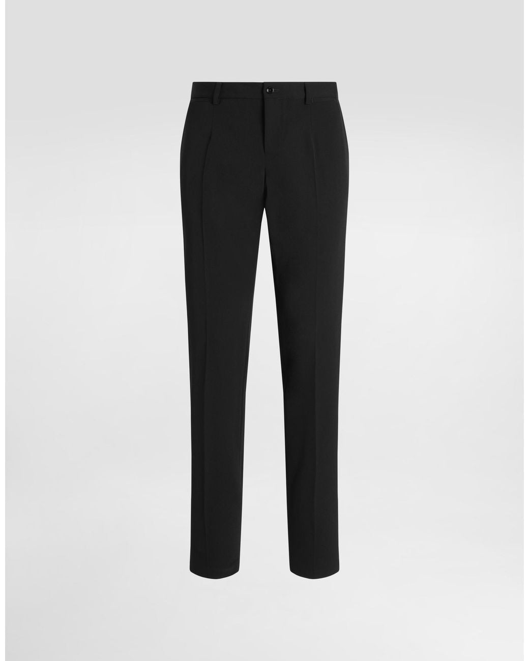 Dolce & Gabbana Black Tailored Stretch Twill Pants for men