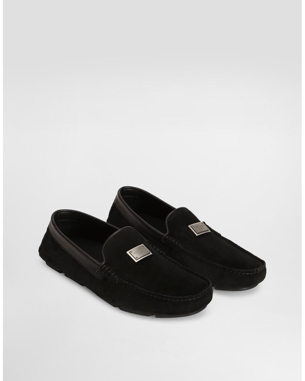 メンズ Dolce & Gabbana Split Calfskin Slipper White