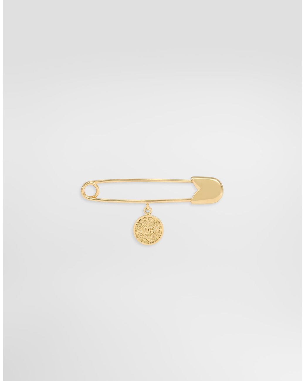 Dolce & Gabbana White Safety Pin With Charm for men