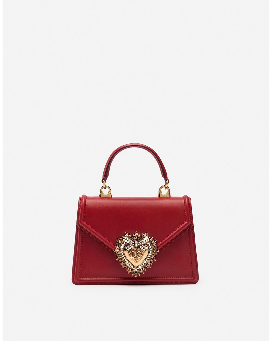 Dolce & Gabbana Leather Medium Devotion Bag in Red - Save 16 