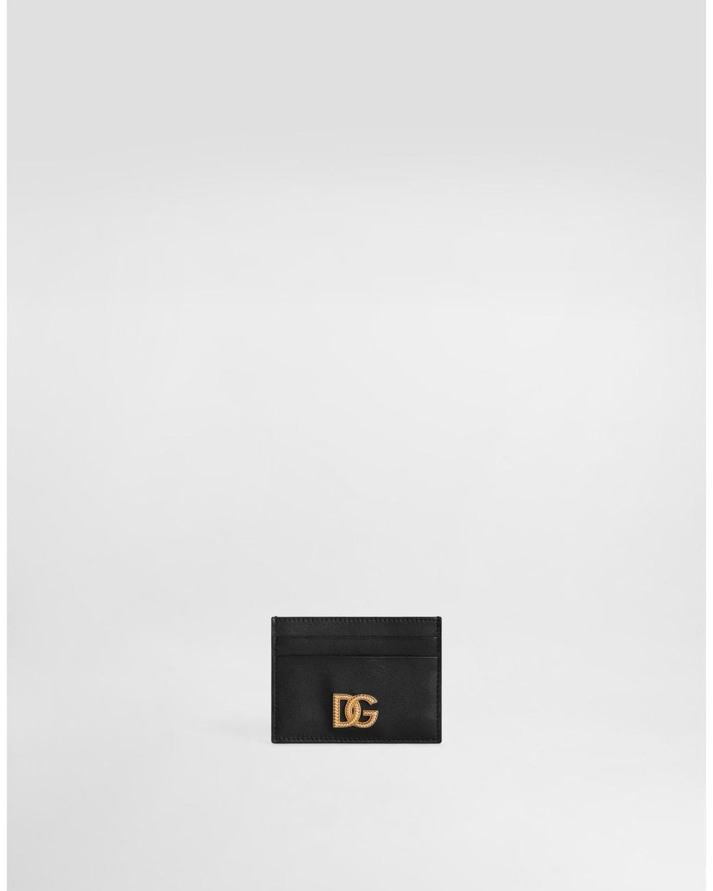 Dolce & Gabbana White Woven Dg Logo Card Holder