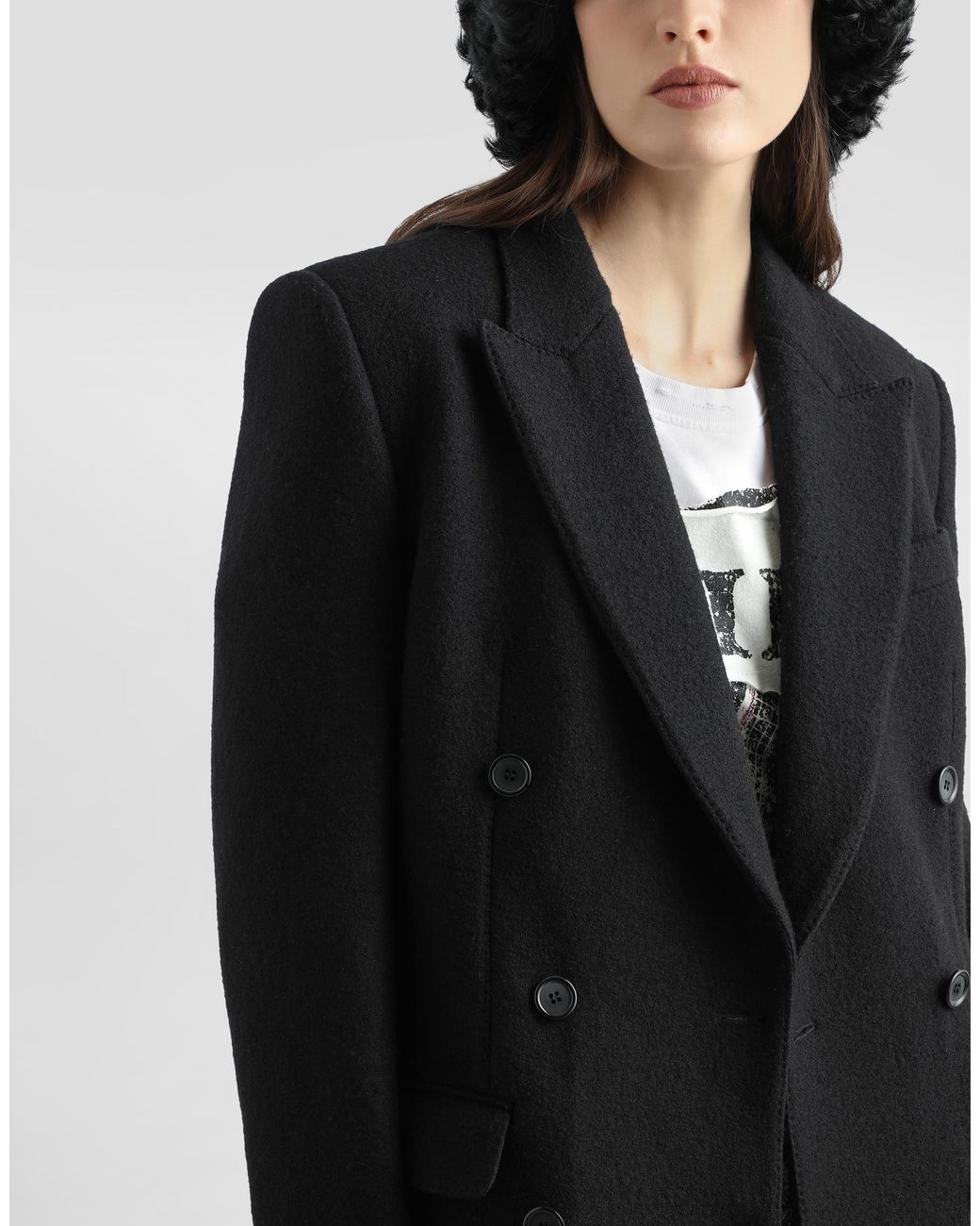 Dolce & Gabbana Black Wool Cloth Jacket