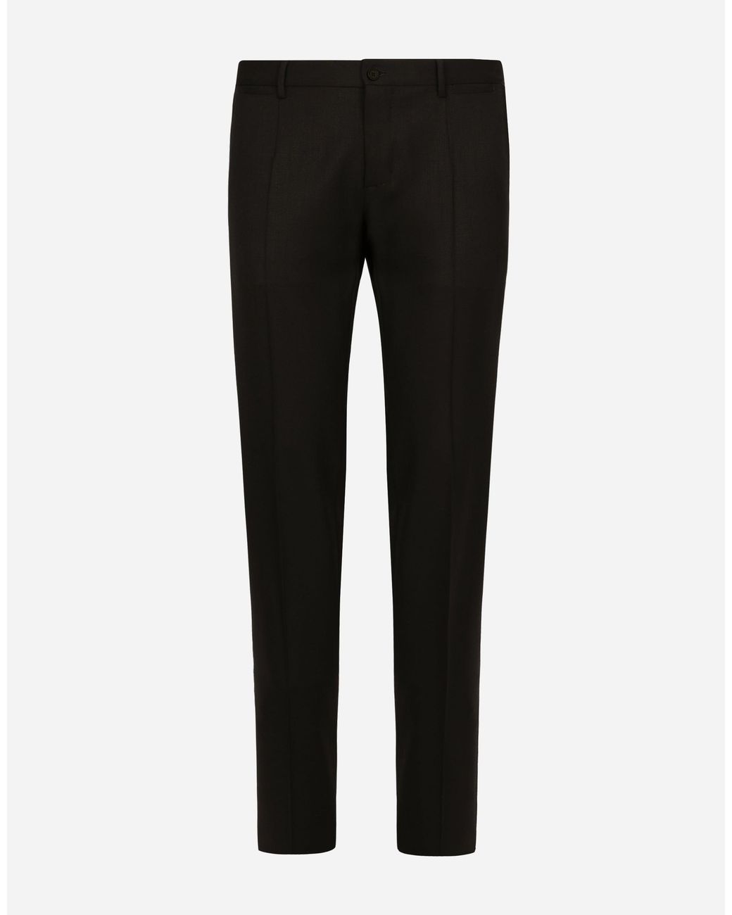 Dolce & Gabbana Black Stretch Wool Pants for men