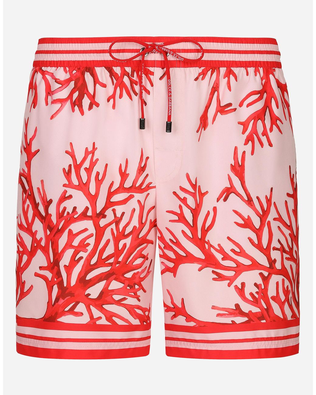 Red Mens Clothing Beachwear Boardshorts and swim shorts for Men Dolce & Gabbana Coral-print Swim Shorts in Blue 
