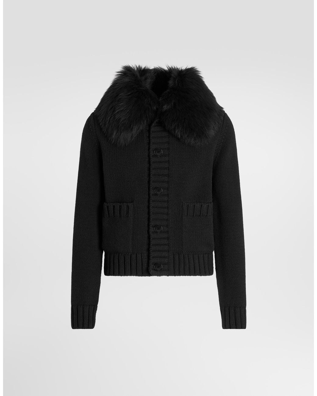 Dolce & Gabbana Black Virgin Wool Jacket for men