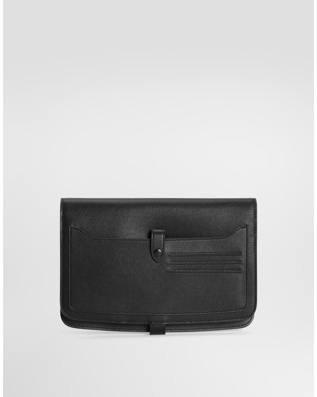 Dolce & Gabbana Black Calfskin Clutch Bag for men