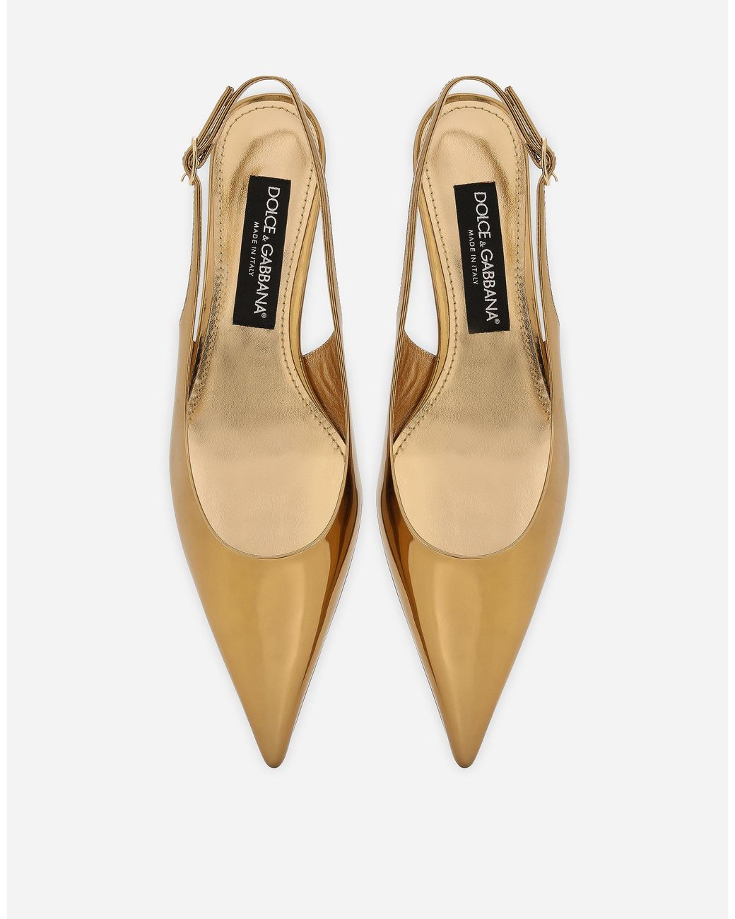 Dolce & Gabbana Natural Calfskin Slingbacks