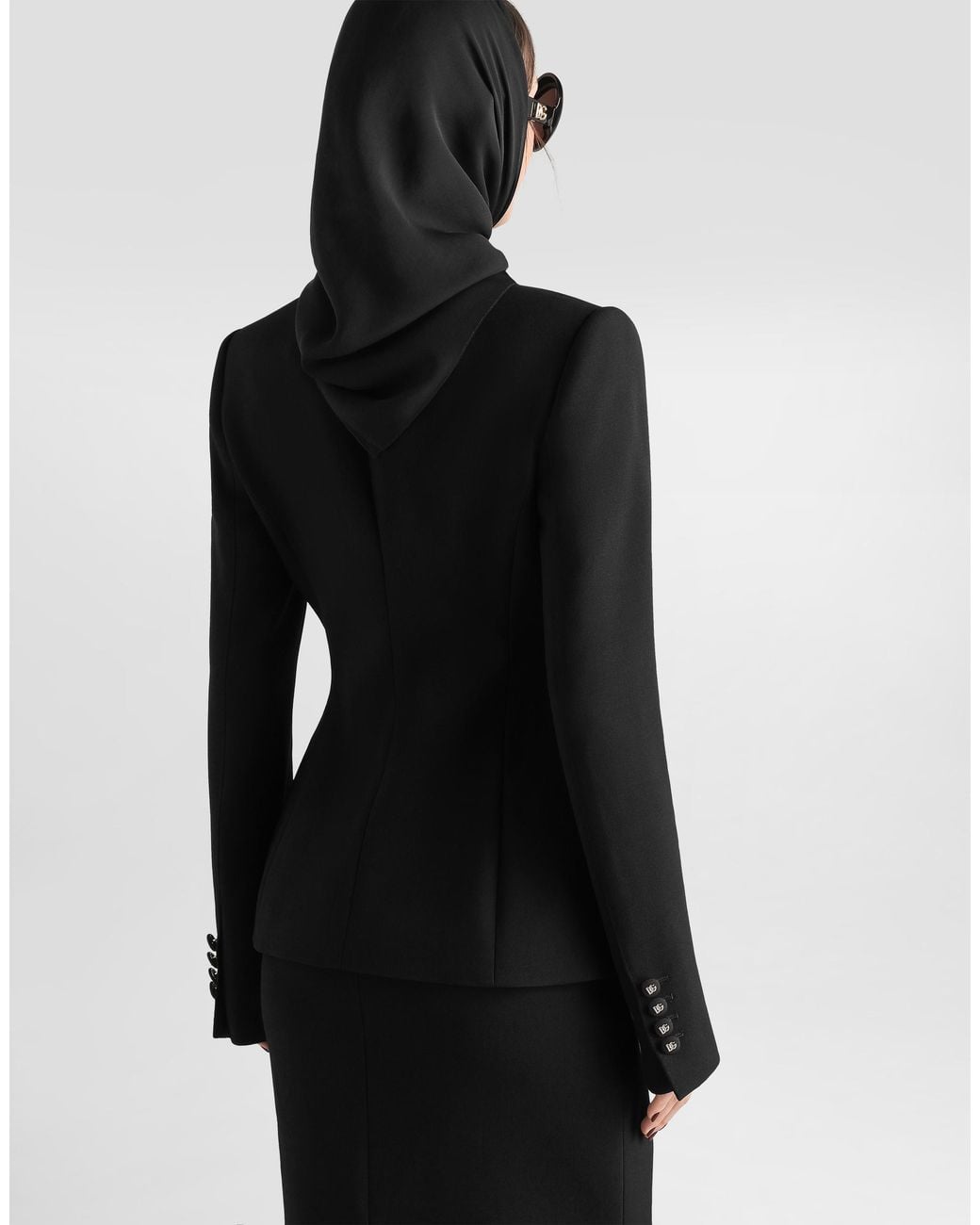 Double-Breasted Jacket Dolce & Gabbana de color Black