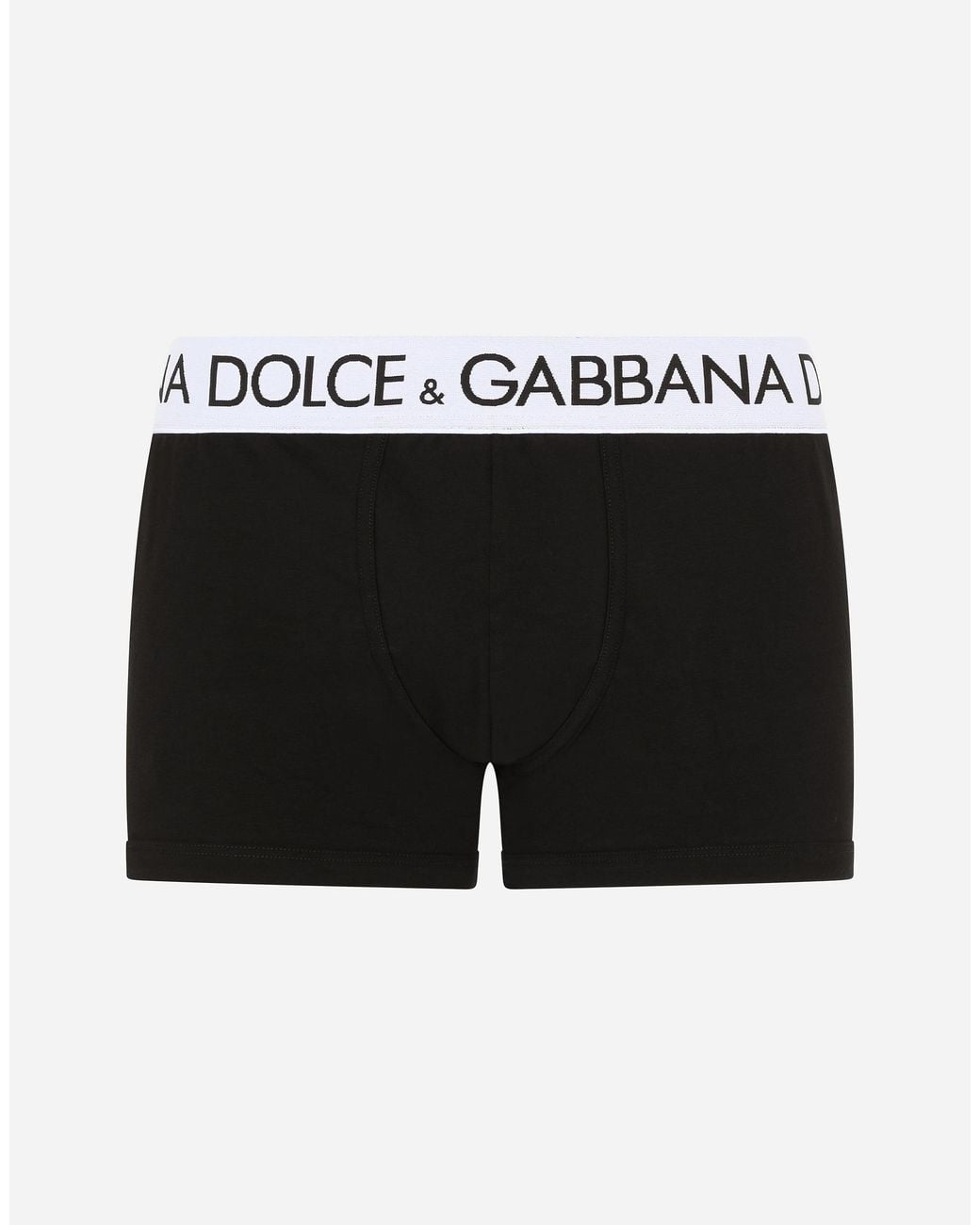 Dolce & Gabbana Black Two-Way-Stretch Cotton Jersey Long-Leg Boxers for men