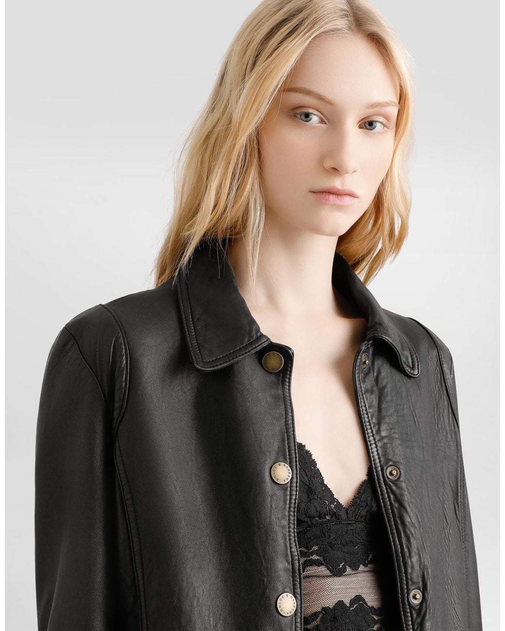 Dolce & Gabbana Black Vintage Lambskin Jacket