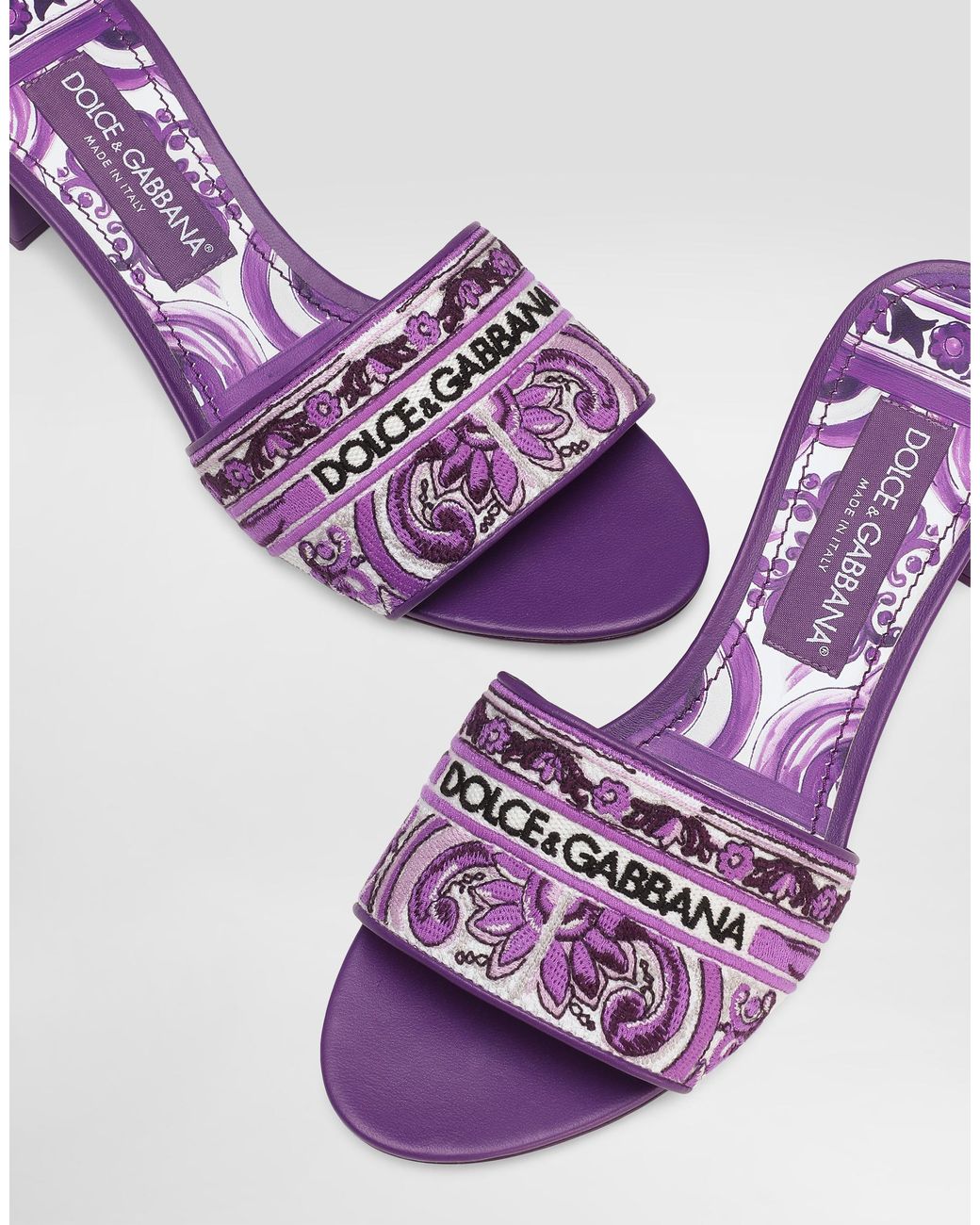 Dolce & Gabbana Purple Ciabatta Flat