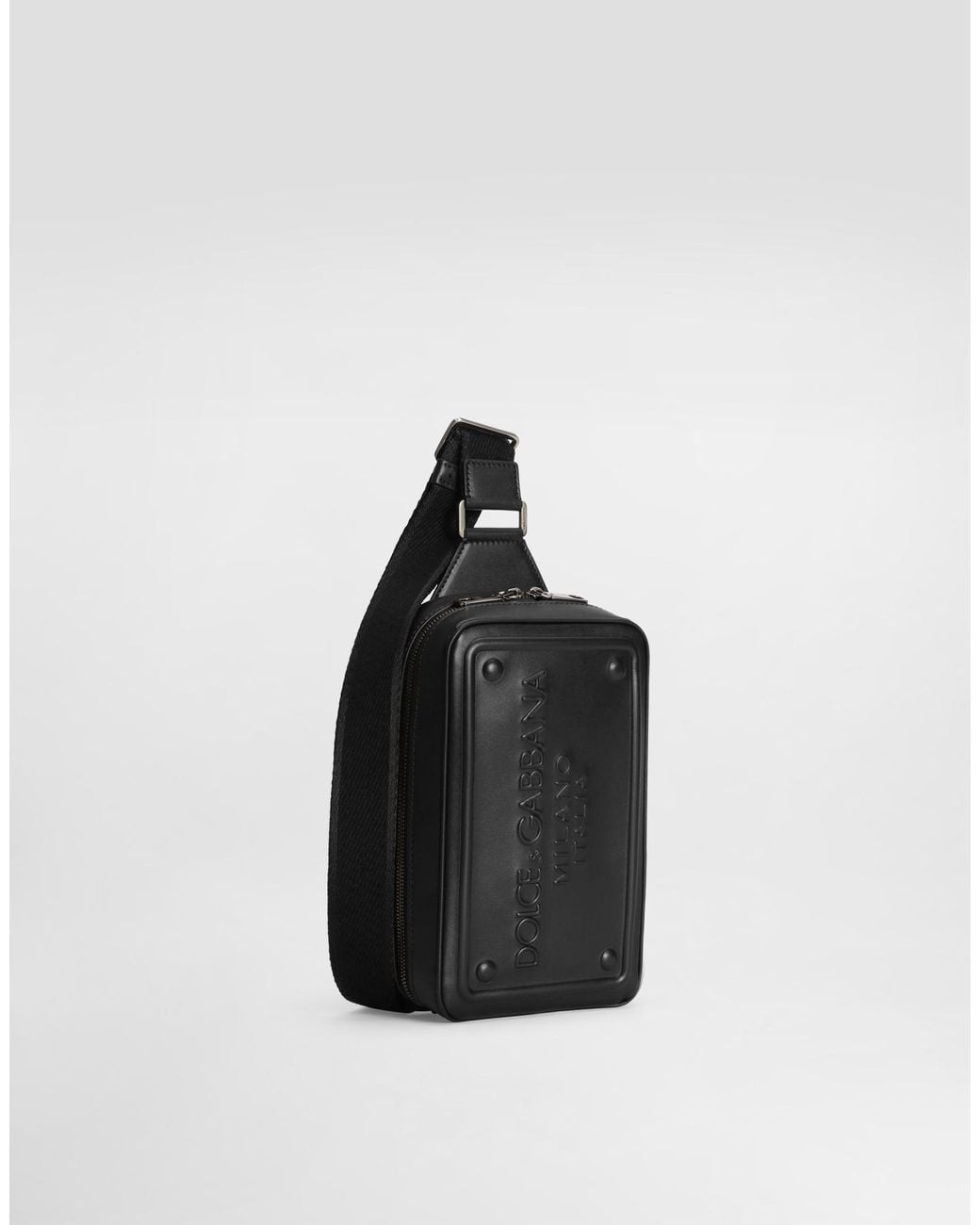 Dolce & Gabbana Gürteltasche Aus Kalbsleder Mit Relieflogo in Black für Herren