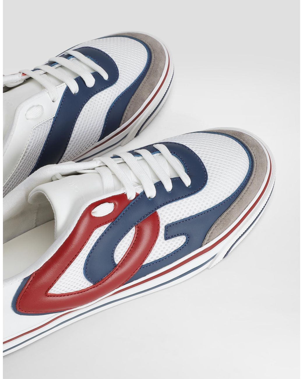Dolce & Gabbana White Dg Sailing Leather Sneakers for men