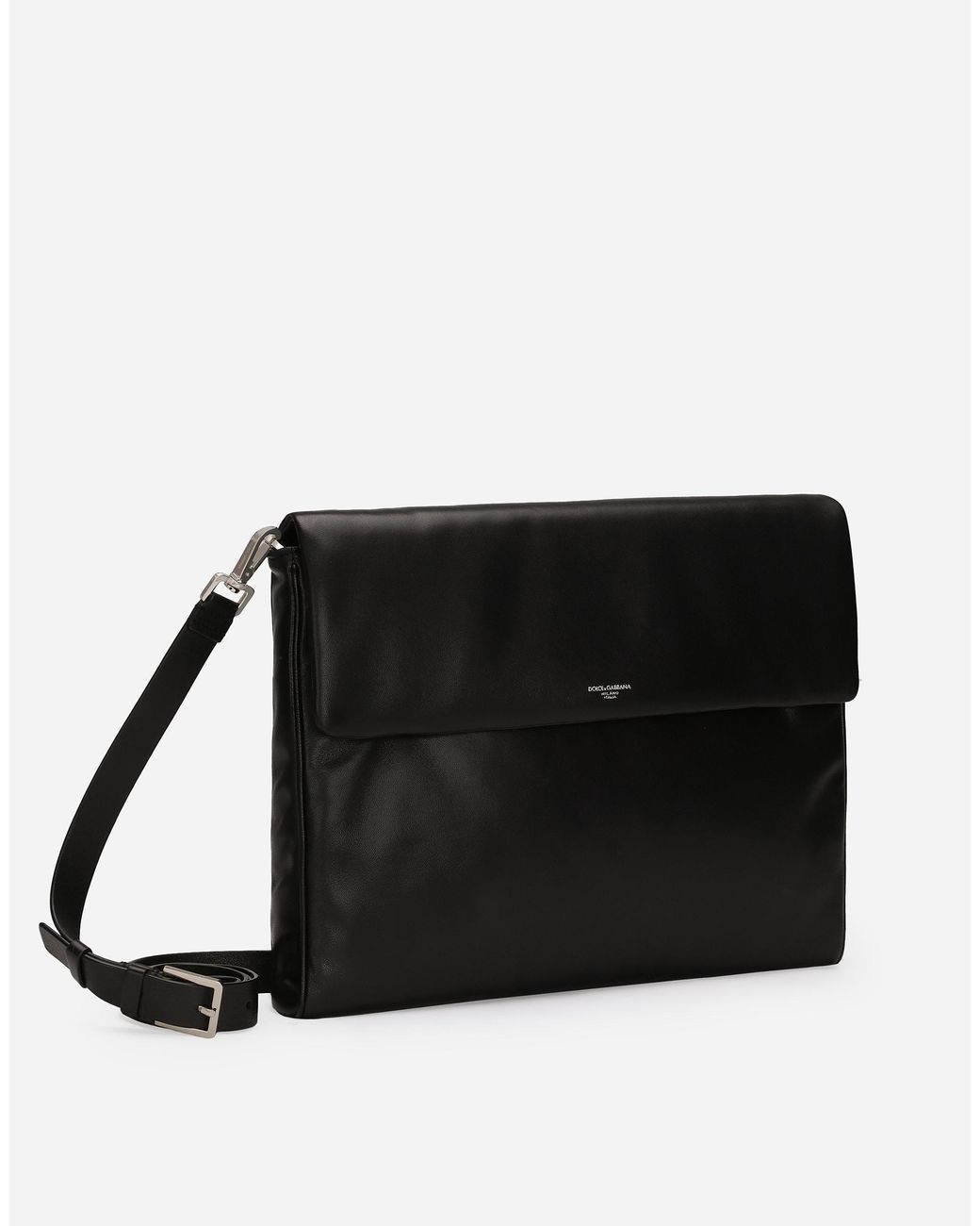 Dolce & Gabbana Black Nappa Leather Handbag for men