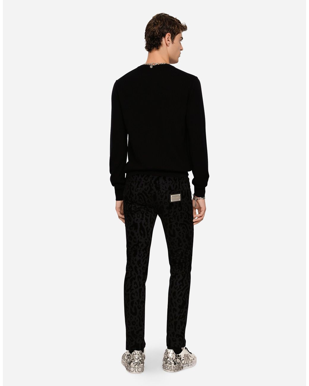 Dolce & Gabbana Black Pull Girocollo for men