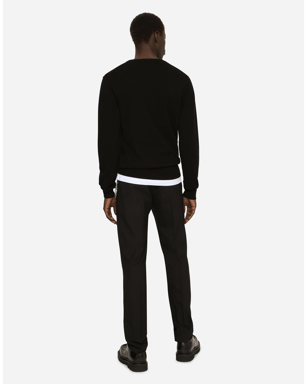 Dolce & Gabbana Black Pull Girocollo for men