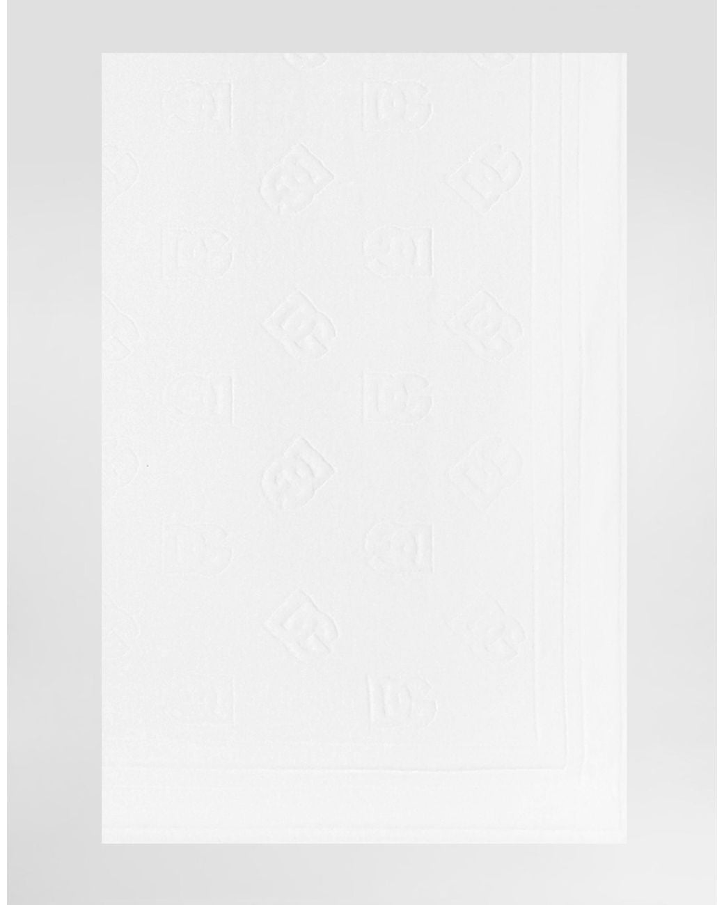 Dolce & Gabbana White Beach Towel With Dg Monogram (115X186) for men