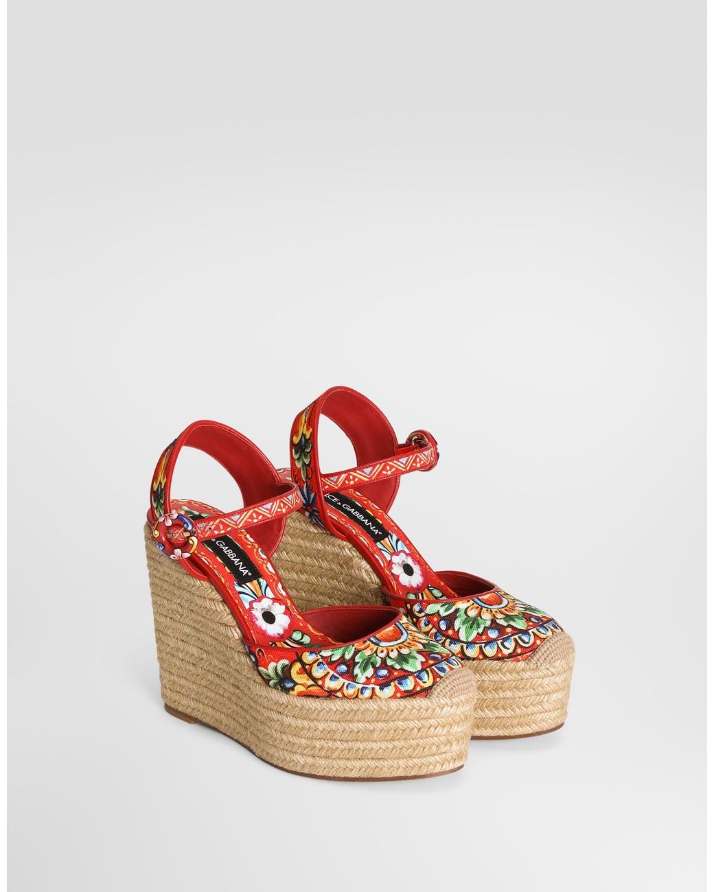 Dolce & Gabbana Pink Sandalo Zeppa