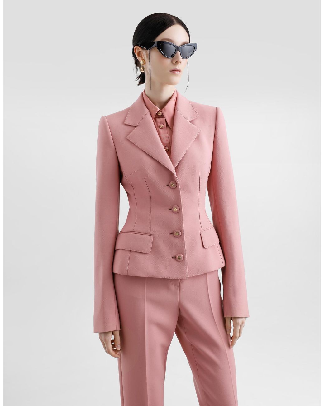 Dolce & Gabbana Pink Dolce Single-Breasted Jacket