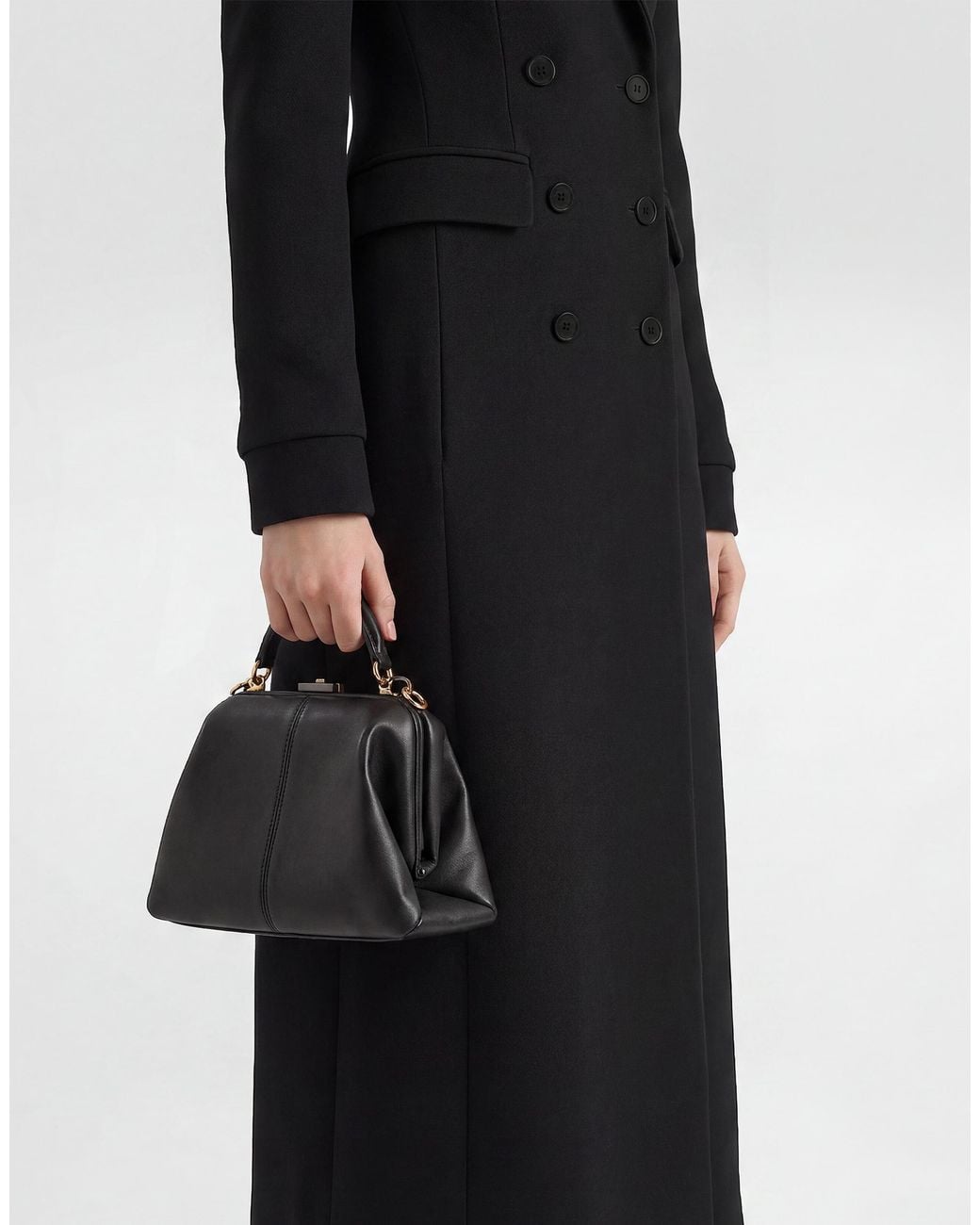 Dolce & Gabbana Black Wool Coat