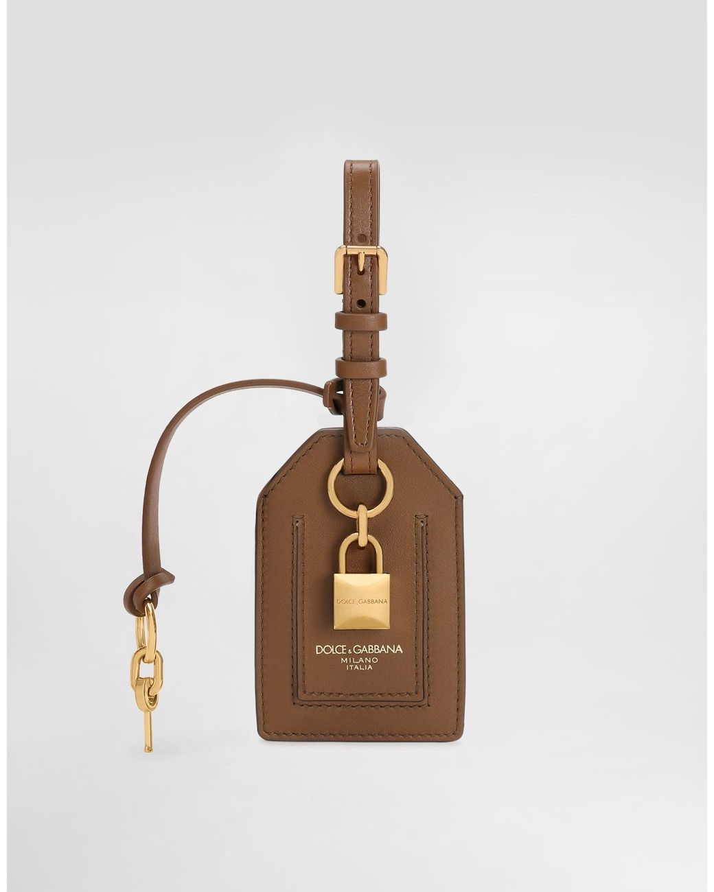 Dolce & Gabbana White Calfskin Keychain