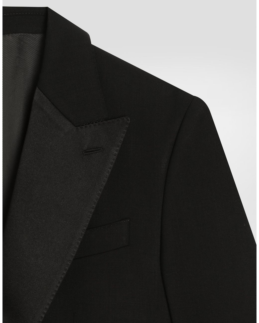 Dolce & Gabbana Black Single-Breasted Sicilia Wool Jacket for men