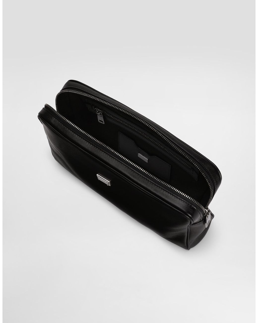 Dolce & Gabbana Black Calfskin Pouch for men