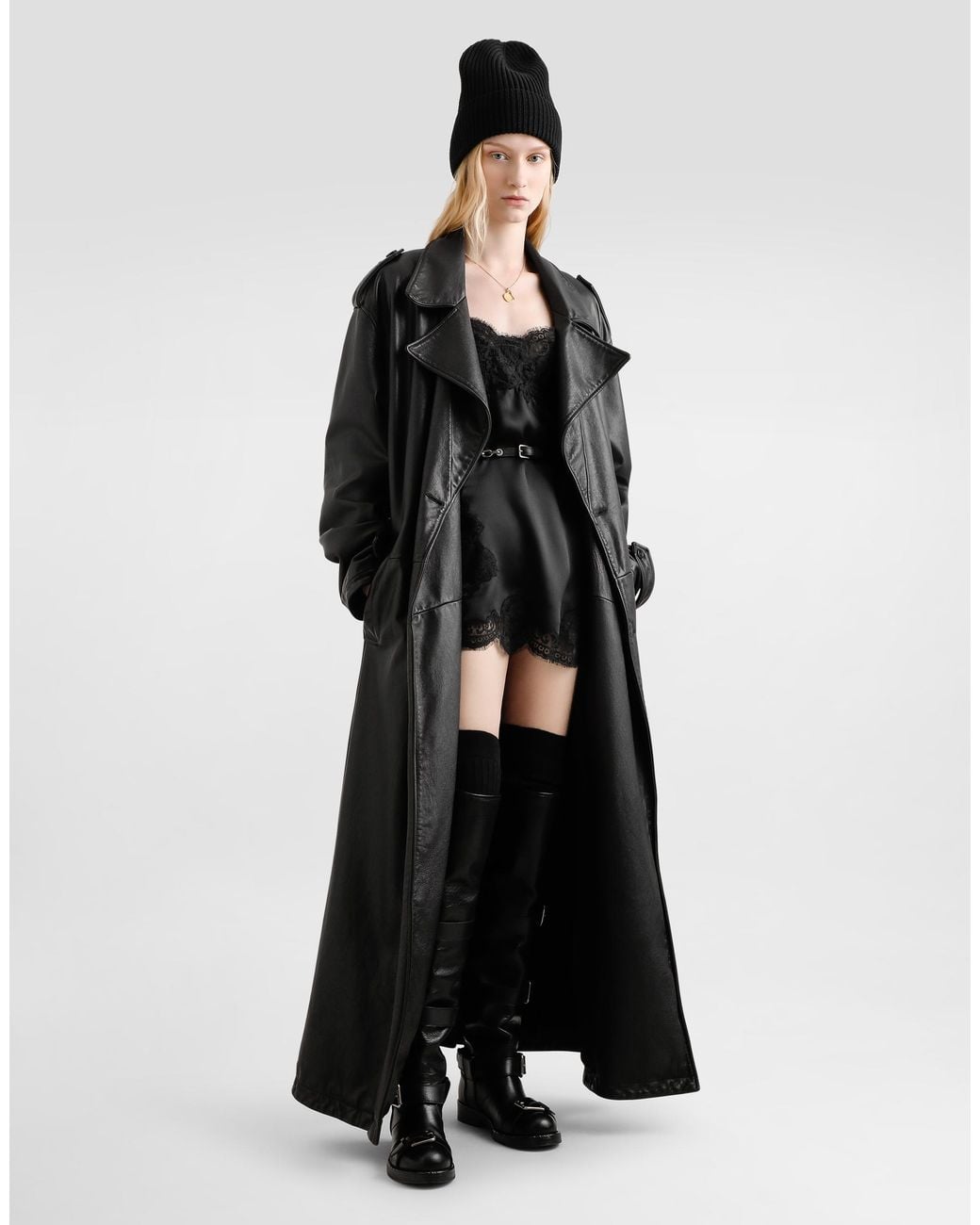 Dolce & Gabbana Black Soft Satin Dress