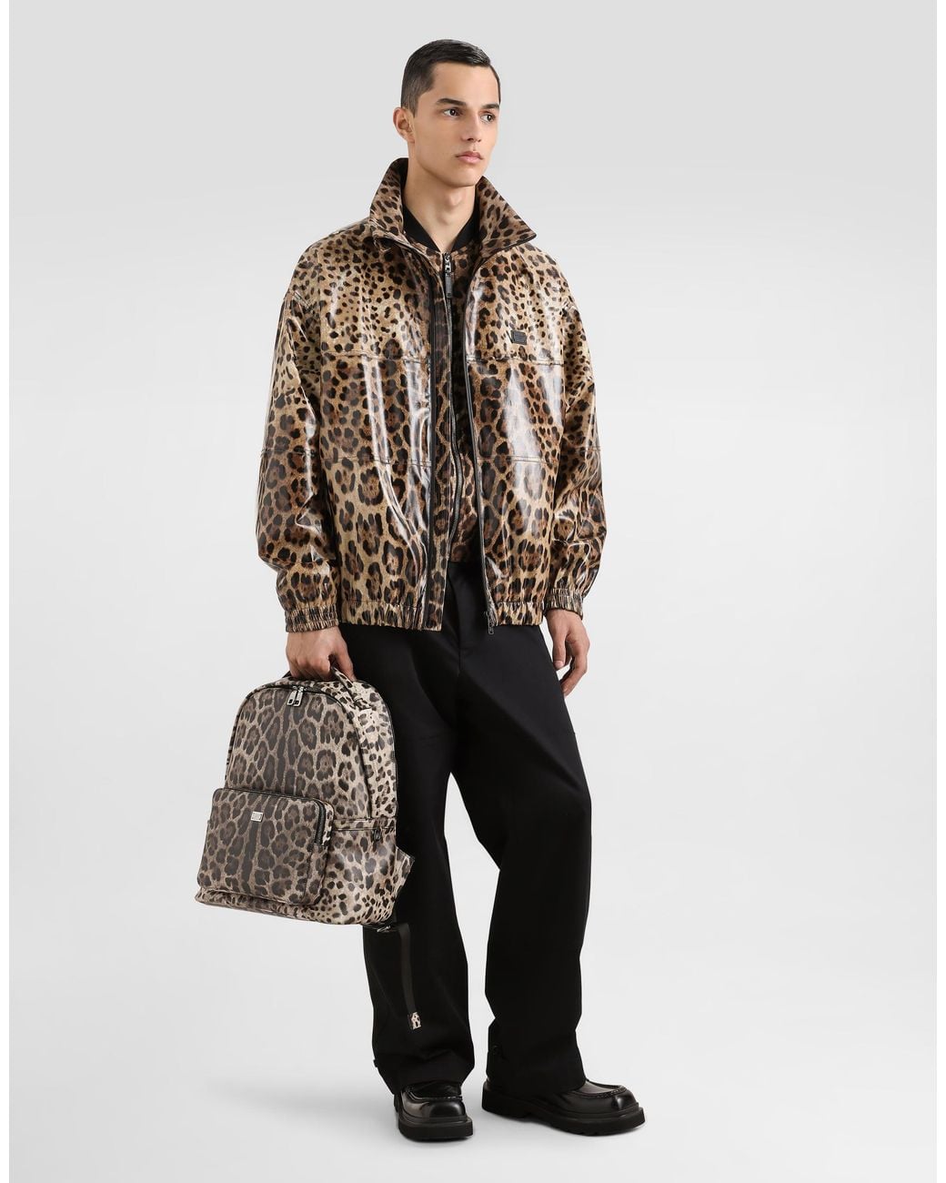Dolce & Gabbana Black Technical Fabric Bomber Jacket With Tag for men
