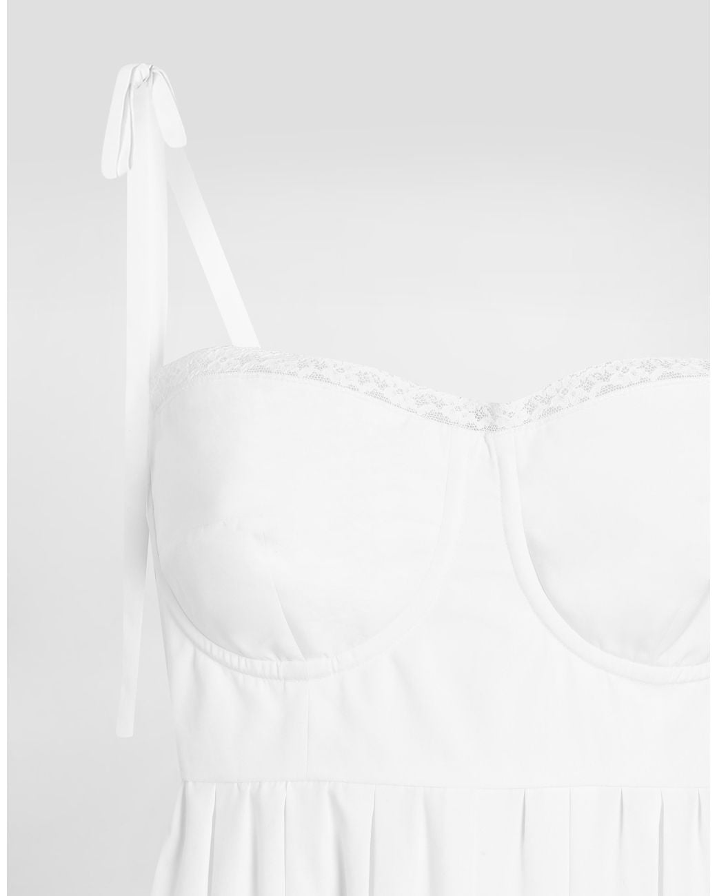 Dolce & Gabbana White Short Poplin Dress