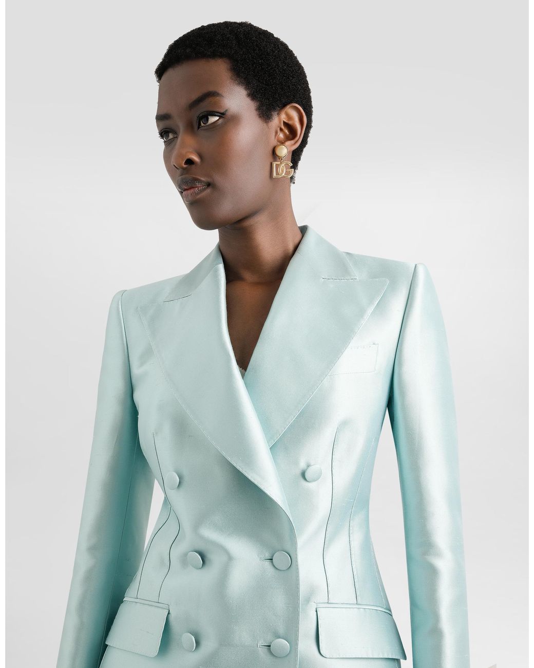 Dolce & Gabbana Blue Double-Breasted Jacket