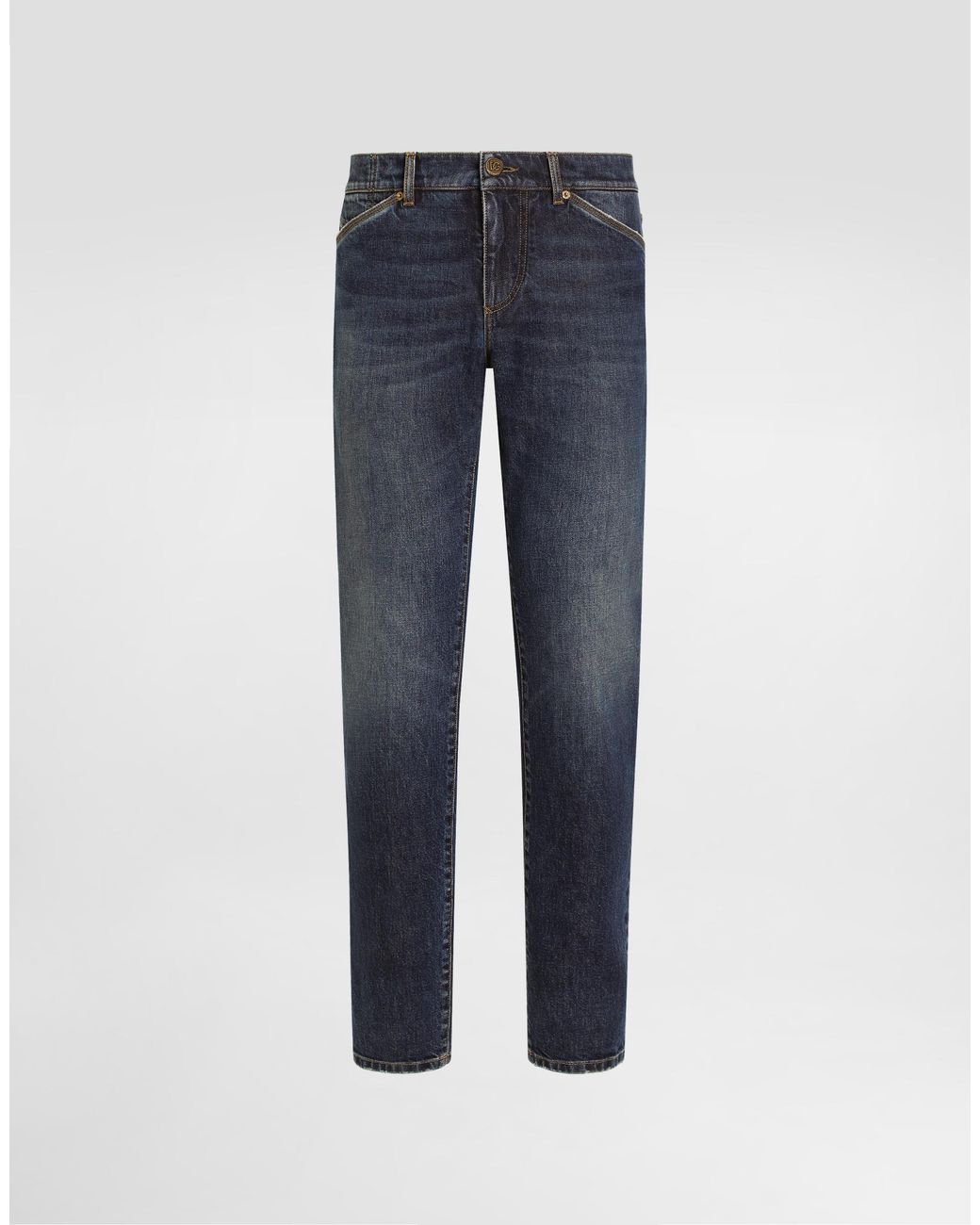 Dolce & Gabbana Blue Denim Trousers for men