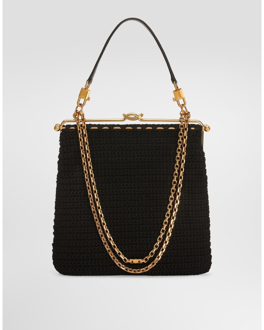 Dolce & Gabbana Black Dina Shoulder And Crossbody Bag