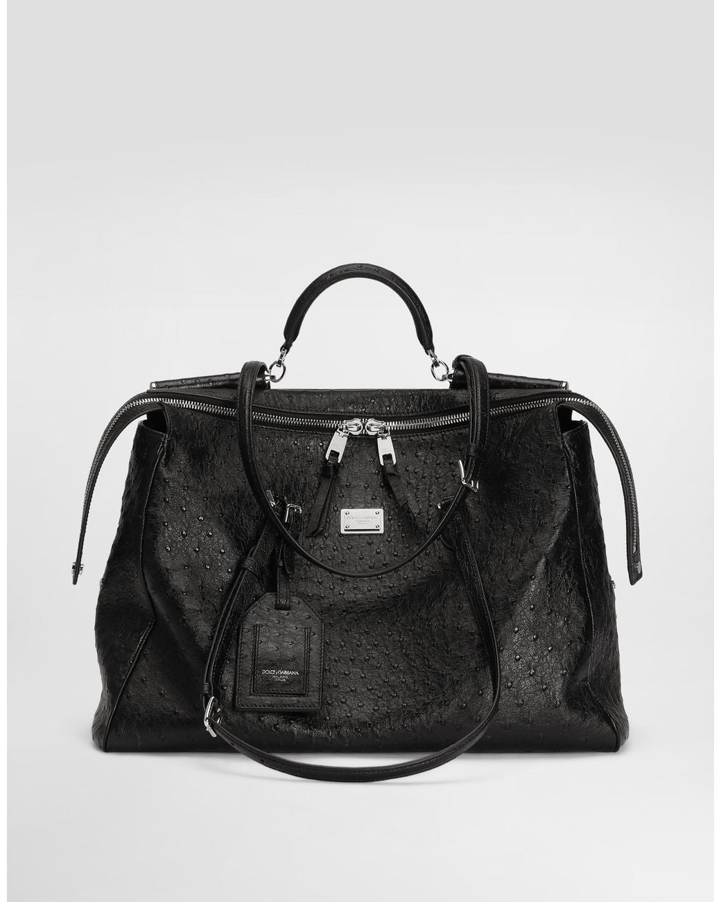 Dolce & Gabbana Handtasche Vittoria Aus Straußenleder in Black für Herren