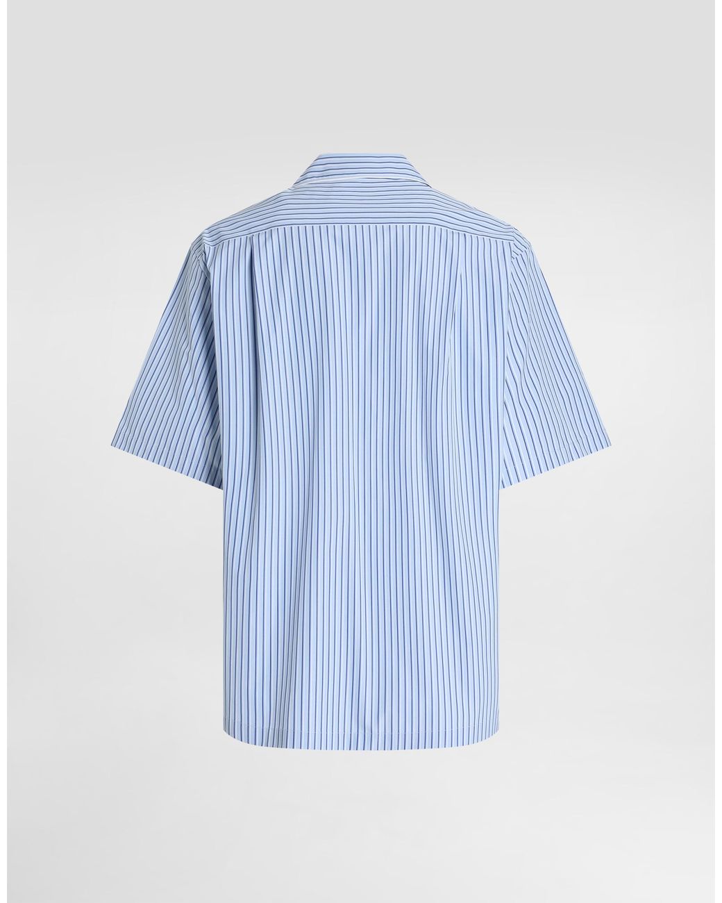 Dolce & Gabbana Blue Hawaii Striped Poplin Shirt for men