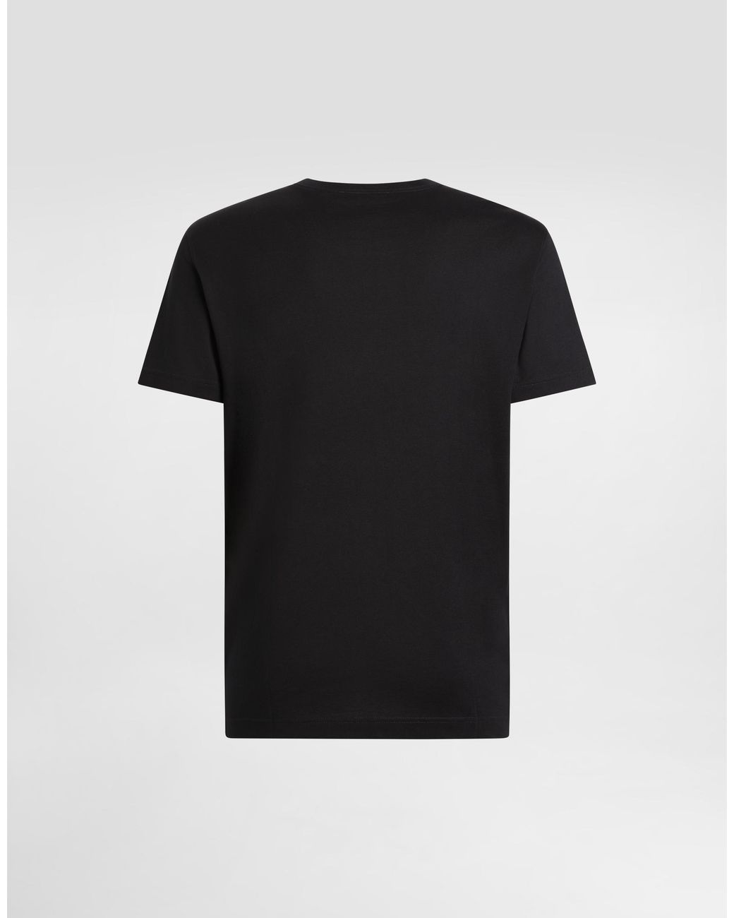 Dolce & Gabbana Black Short-Sleeved T-Shirt With Dg Embroidery for men