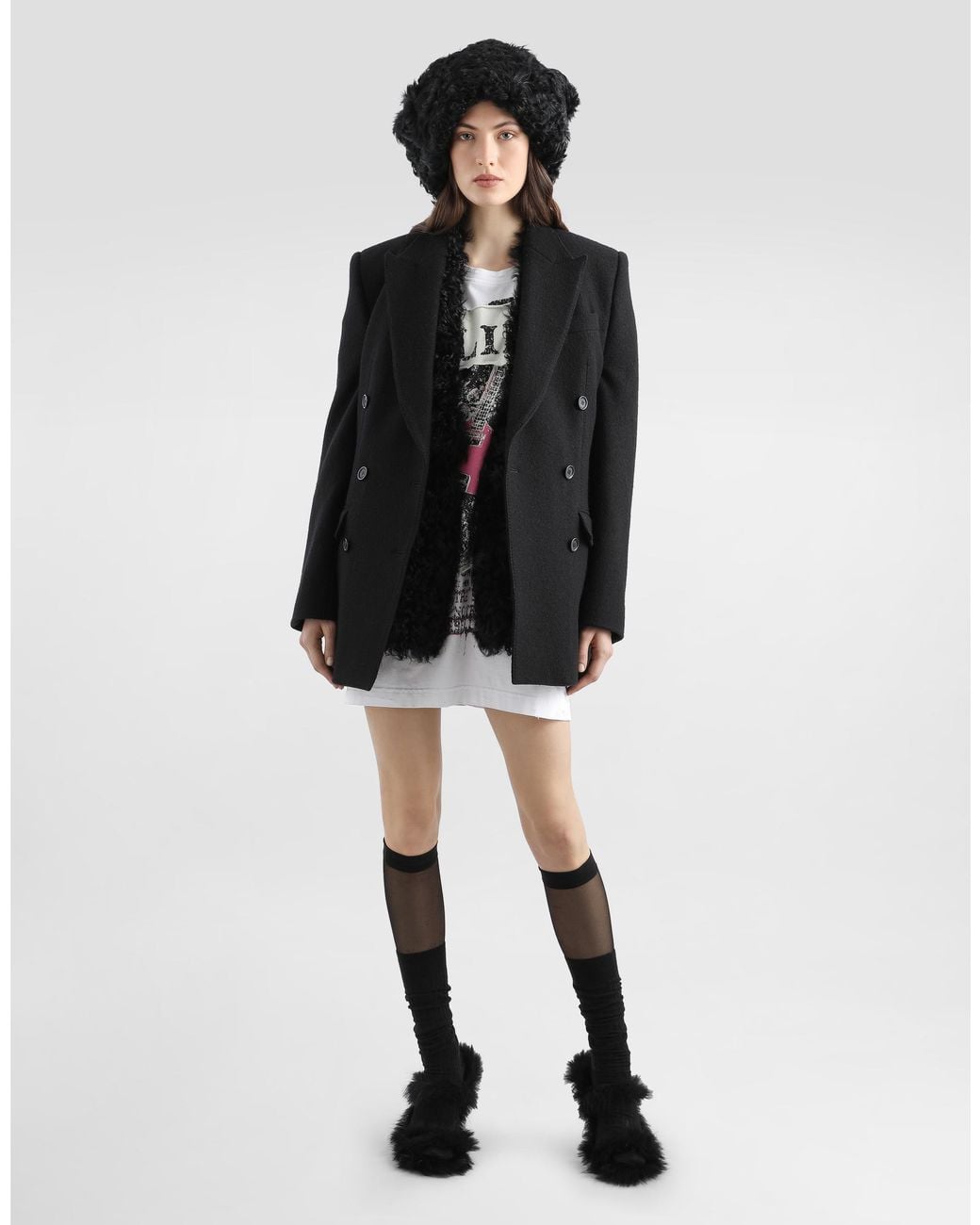 Dolce & Gabbana Black Wool Cloth Jacket