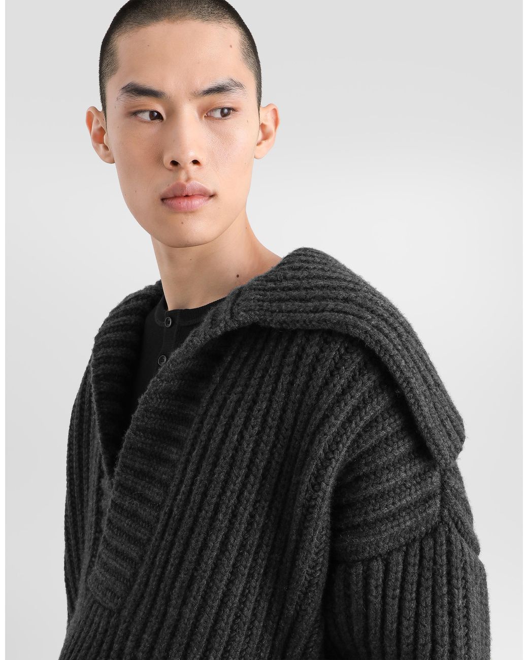 Dolce & Gabbana Black Cashmere Sweater for men