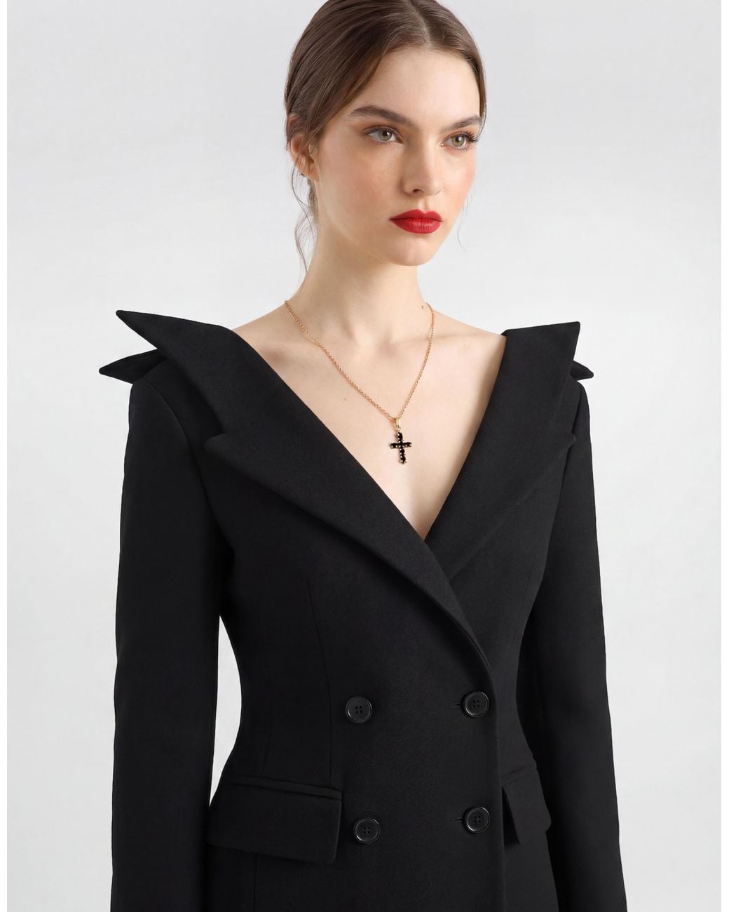Dolce & Gabbana Black Wool Coat