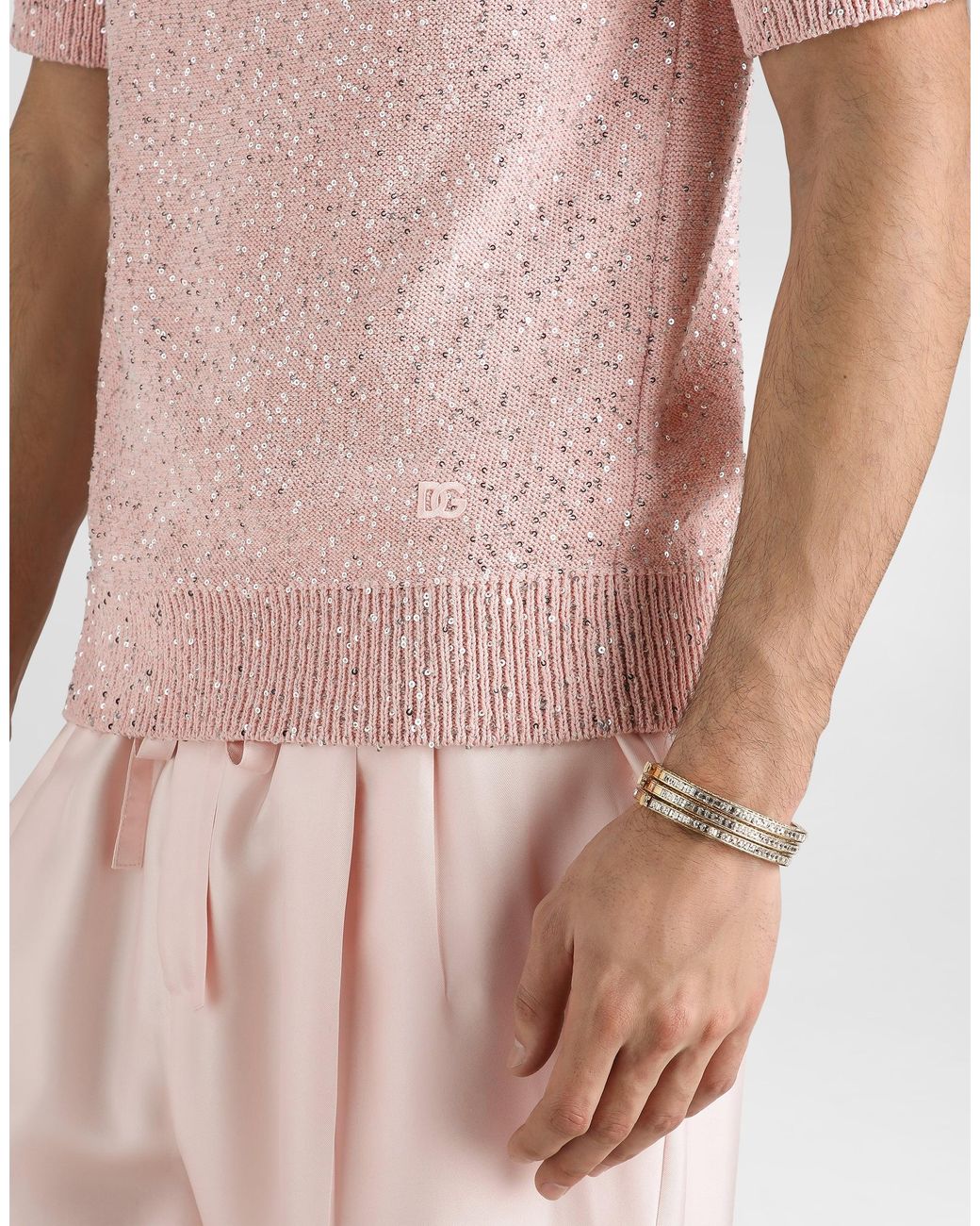 Dolce & Gabbana Pink Polo M/C for men