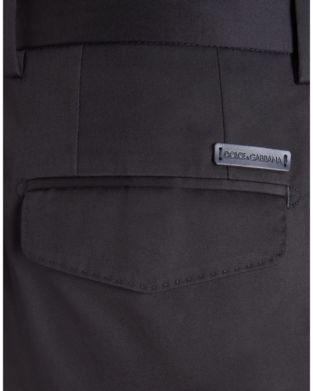 Dolce & Gabbana Blue Cotton Trousers for men