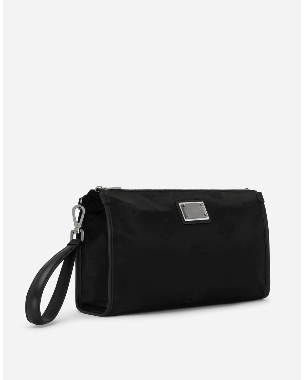 Dolce & Gabbana Black Nylon Pouch With Logo for men