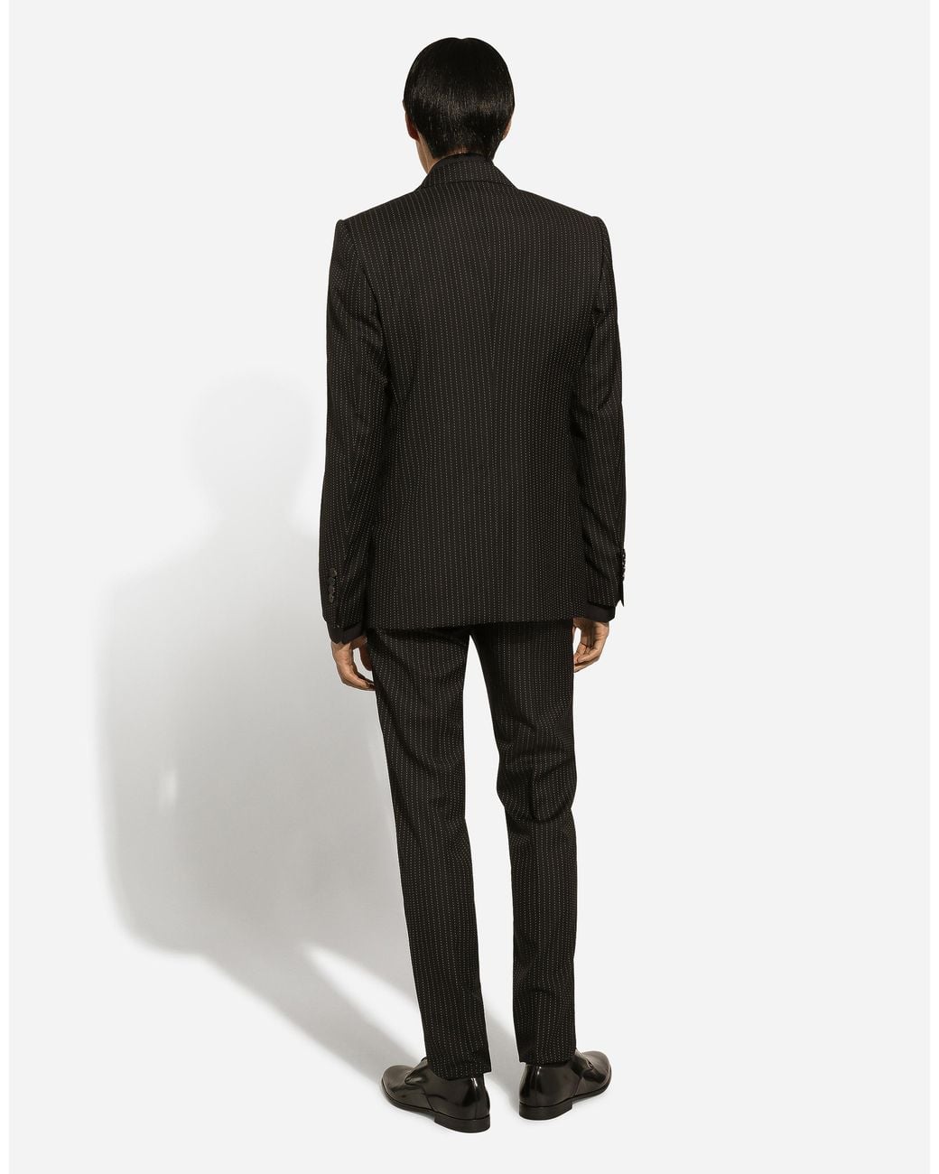 Dolce & Gabbana Einreihige Nadelstreifenjacke Sicilia Aus Wolle in Black für Herren